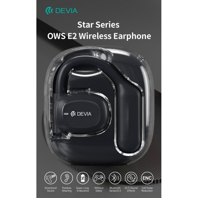 TWS-OWS E2 EM043 Earphones Midnight Blue external earcups