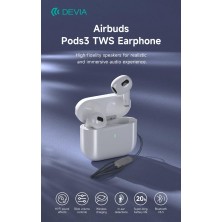 Earbuds Pods3 TWS EM410 Bluetooth 5.3 With Wireless Charg.