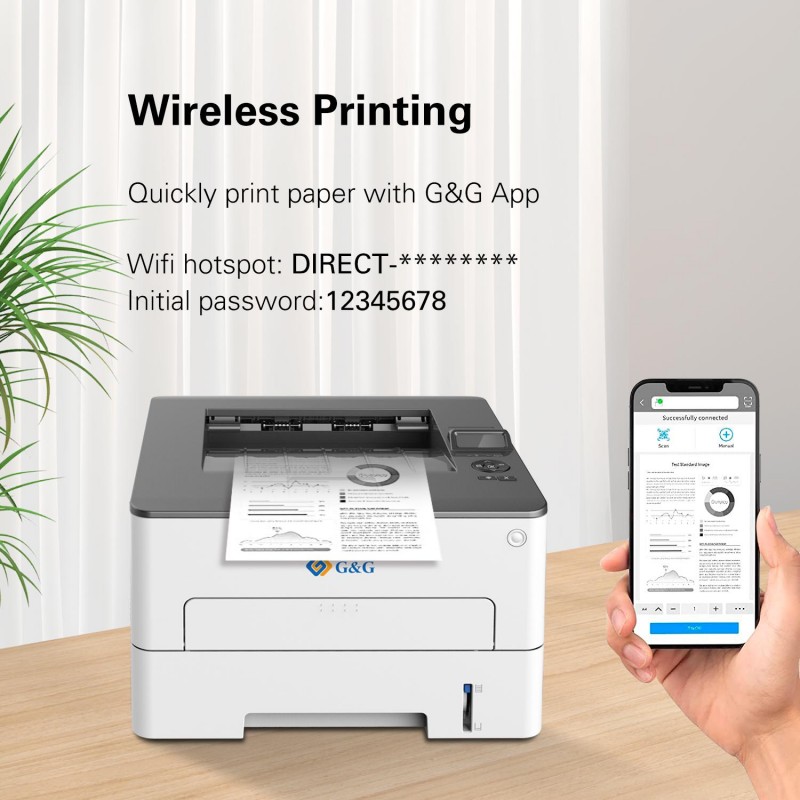 G&G P4100DW Single Funzione A4,33ppm ,Wi-Fi