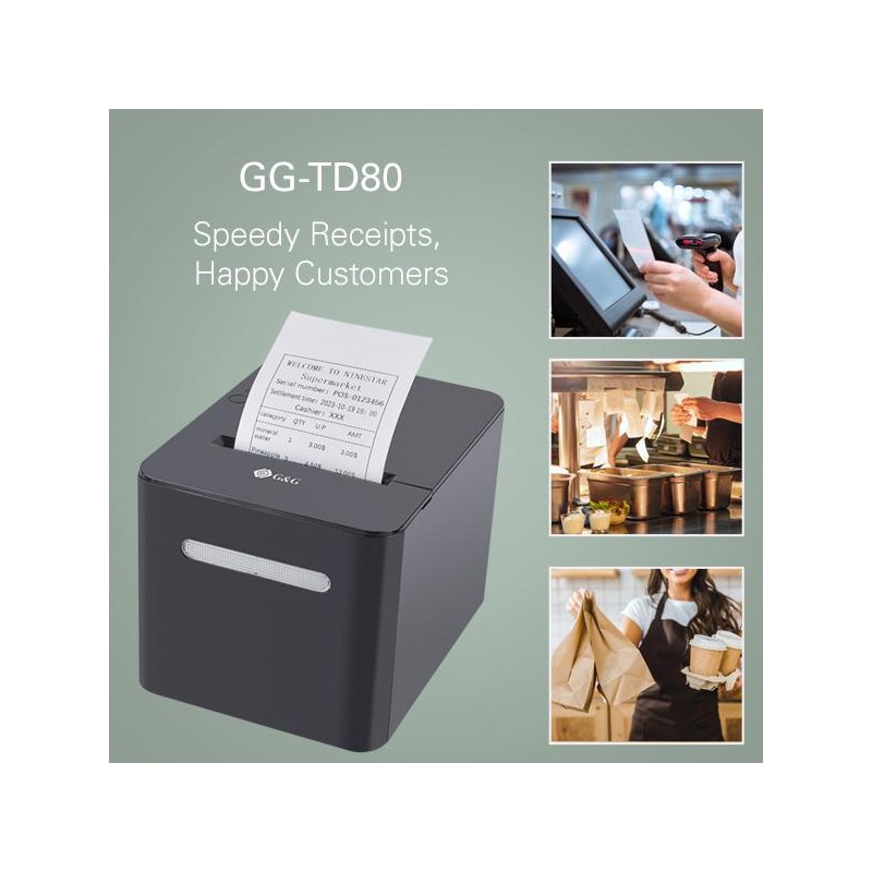 Stampante Termica Scontrini 80 mm,taglio automatico,USB+LAN+BT+WIFI