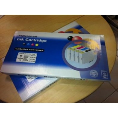 10 Cartucho Compatible T0711-712-713-714 (4x negro+6 color)