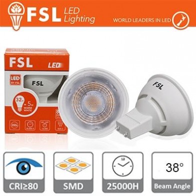 GU10  LED - 6W 4000K 510LM 38° CRI80