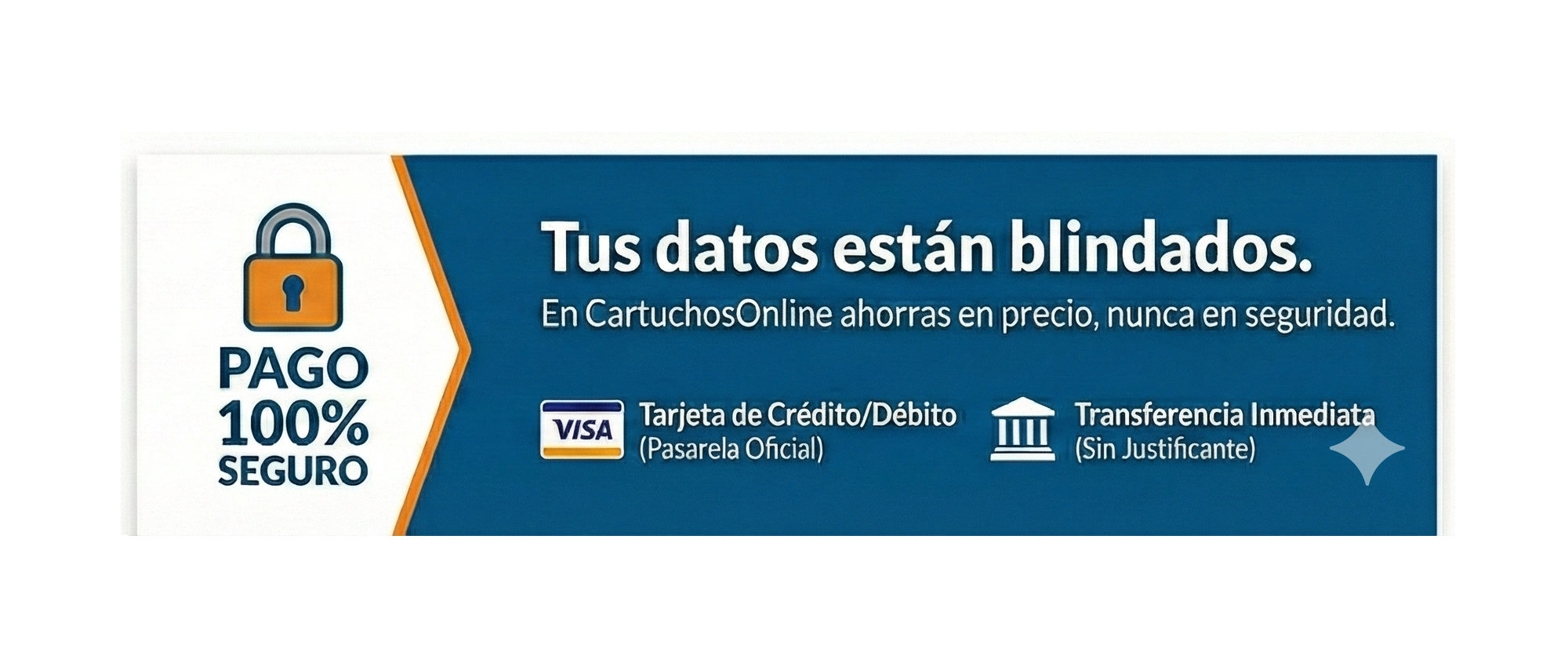 pagos seguros en Toners y cartuchos de tinta para impresora compatibles